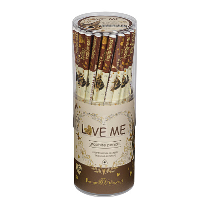 Карандаш чернографитный  "Love Me. Котики Приносят Счастье", HВ - 2