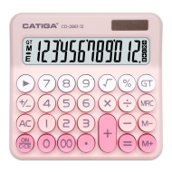 Калькулятор настольный CD-2861-12 Catiga, 12-разрядный, пластик, розовый