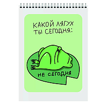 Блокнот "Какой лягух ты сегодня?", A5, 60 листов, в клетку, зеленый