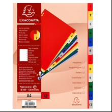 Разделитель "Exacompta", A4, ассорти