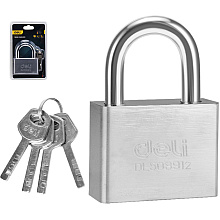 Замок навесной Deli YS EDL508912, 70 мм, автомат, 4 ключа