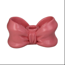 Подсвечник "Bow", 7х13,5х7 см, розовый