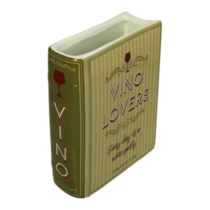 Ваза "Book Vino Lovers", 14.4х5.5х18.2 см, зеленый
