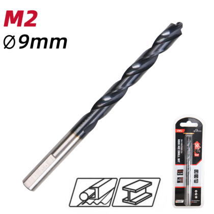 Сверло по металлу Deli RS EDH-MHZ090-E4, 9.0 мм, DIN 338, HSS-TiN - 2