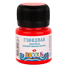 Краска акриловая глянцевая "Декола", 331 красная, 20 мл., банка