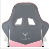 Кресло игровое Бюрократ Knight "Catzy", экокожа, пластик, серый, розовый - 16