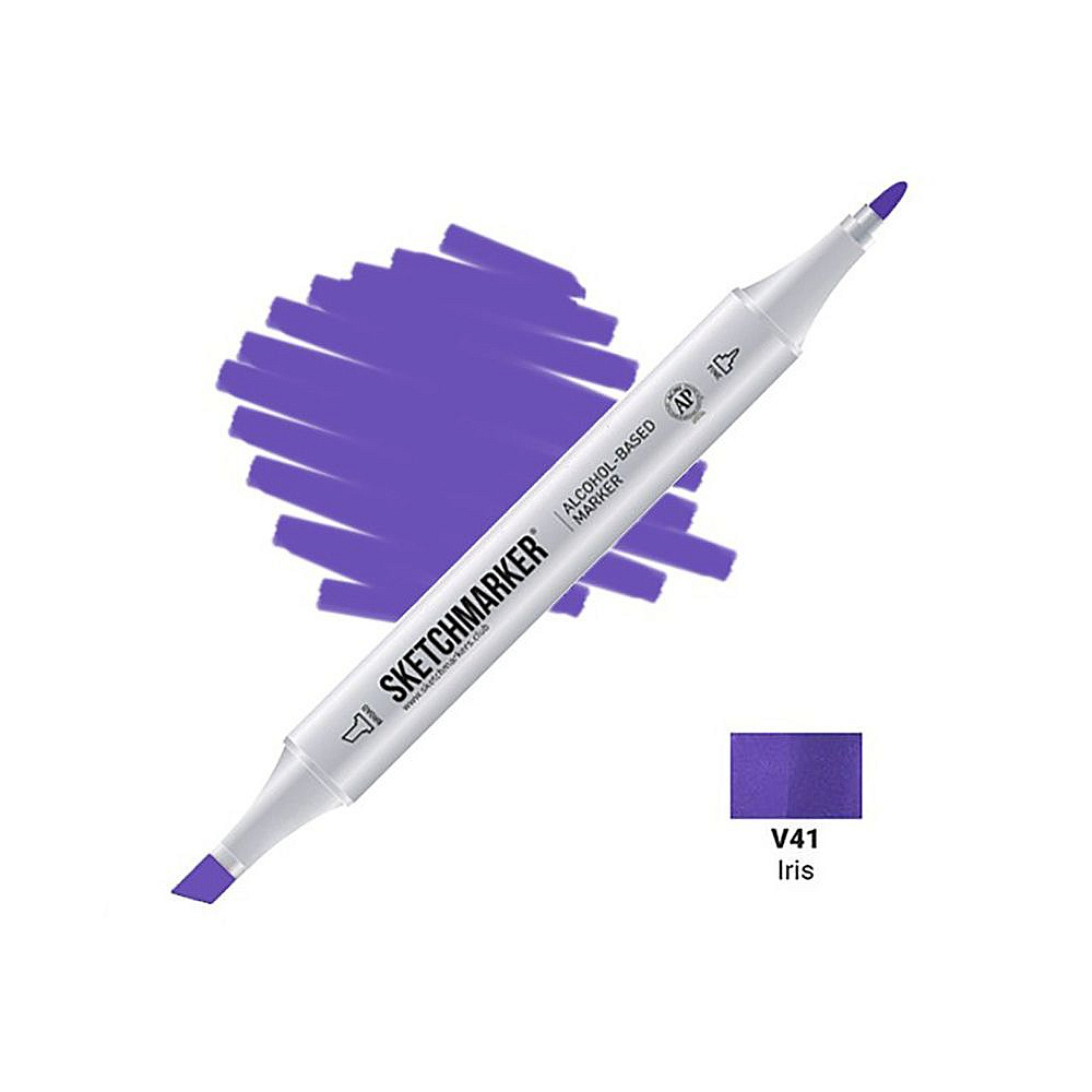 Маркер перманентный двусторонний "Sketchmarker", V41 ирис