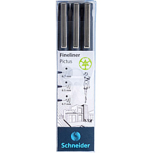 Набор ручек капиллярных "Schneider Fineliner Pictus", 3 шт