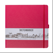 Скетчбук "Sketchmarker", 80 листов, 20x20 см, 140 г/м2, маджента 