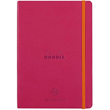 Еженедельник недатированный Clairefontaine Rhodia "Rhodiarama Perpetual", 148x210 мм, 128 страниц, малиновый