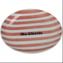 Тарелка керамическая "Ma Cherie", розовый, белый