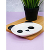 Тарелка керамическая "Panda plate", 16 см, белый, черный - 3
