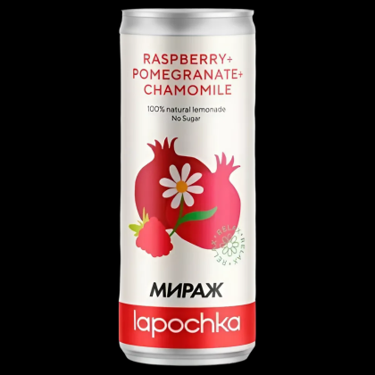 Напиток "Lapochka" вкус граната, малины и ромашки, 0.33 л.