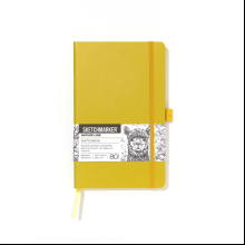 Скетчбук "Sketchmarker", 13х21 см, 140 г/м2, 80 листов, горчичный