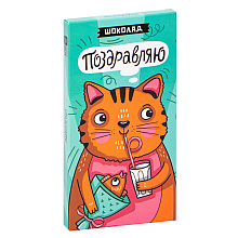 Шоколад молочный "Котик", 90 г