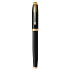 Ручка-роллер Parker "IM Black Lacquer GT", 0.5 мм, черный, золотистый, стерж. черный - 3