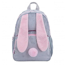 Рюкзак школьный "Honeybunny", серый, розовый