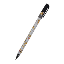 Ручка шариковая "HappyWrite. Друзья. Корги", 0.5 мм, пластик, стерж. синий, серый