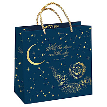 Пакет подарочный "Stars magic", 20x20x10 см, ламинированный