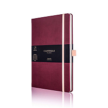 Блокнот "Aquarela Black Cherry", А5, 96 листов, линейка, вишневый