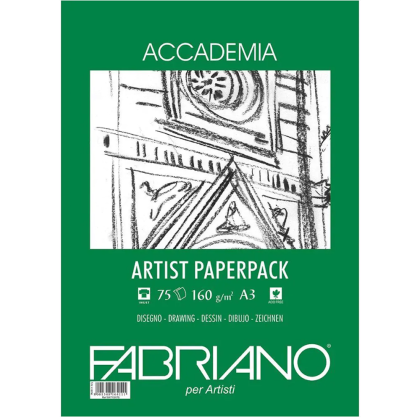 Блок бумаги для рисования "Fabriano. Art pack", А3, 160 г/м2, 75 листов