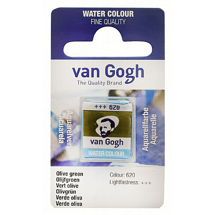 Краски акварельные "Van Gogh", 620 оливковый зеленый, кювета