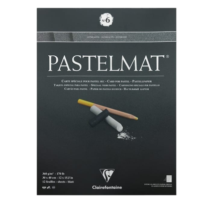 Блок бумаги для пастели "Pastelmat", антрацит, 30x40см, 360 г, 12 листов, №6