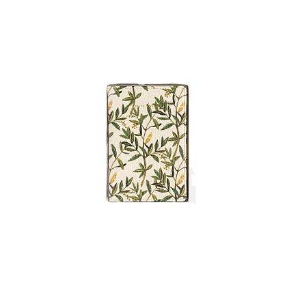Обложка для паспорта "Flora. Олива", кожзам., белый, зеленый