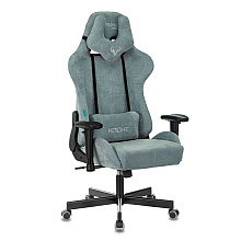 Кресло игровое Бюрократ VIKING "KNIGHT LT28 FABRIC", ткань, металл, серо-голубой 