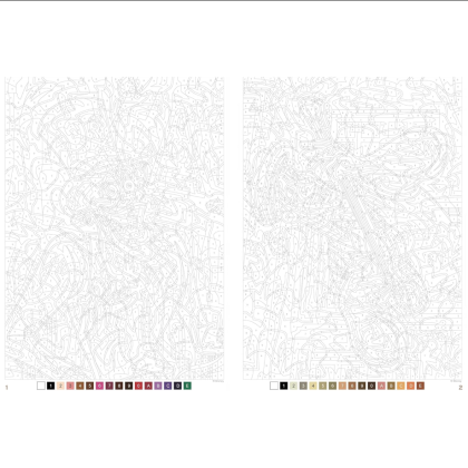 Раскраска по номерам на французском языке "Coloriages mystères Disney -Les Grands classiques. Spécial débutants" - 4