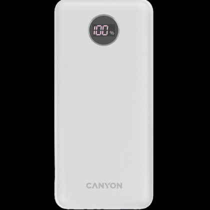 Внешний аккумулятор CANYON "PB-2002", 20000mAh, белый