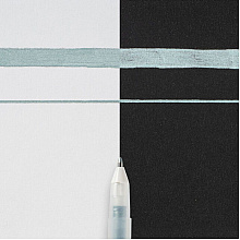 Ручка гелевая "Gelly Roll Metallic", 1.0 мм, прозрачный, стерж. темно-зеленый