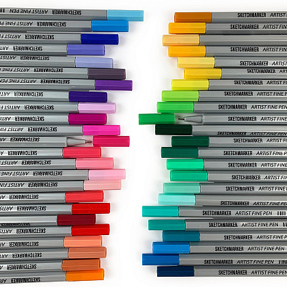 Ручка капиллярная "Sketchmarker", 0.4 мм, серый простой - 5