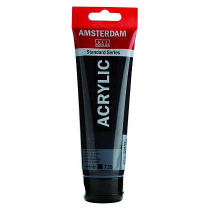 Краски акриловые "Amsterdam", 735 оксид черный, 120 мл, туба