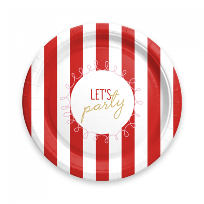 Тарелка бумажная "Let's Party", 23 см, 6 шт - 5