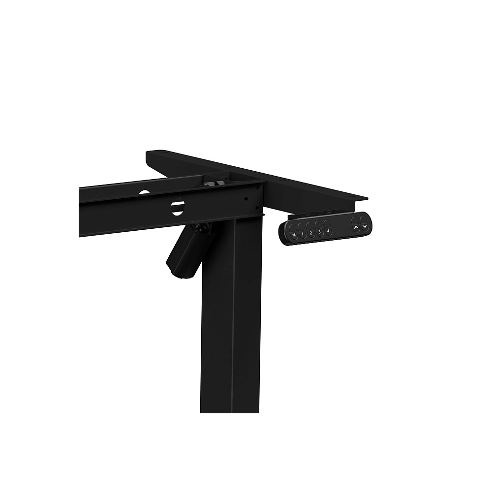 Стол с электроприводом WellDesk Basic 1300x675х18 черный/дуб денвер трюфель (9191456+9072454) - 3