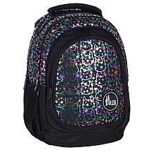 Рюкзак молодежный "Hash neon kitty", чёрный