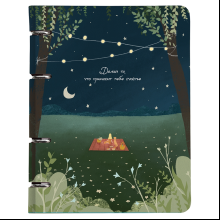 Тетрадь "Dreamer. Фонарики", А5, 120 листов, клетка, на кольцах, разноцветный