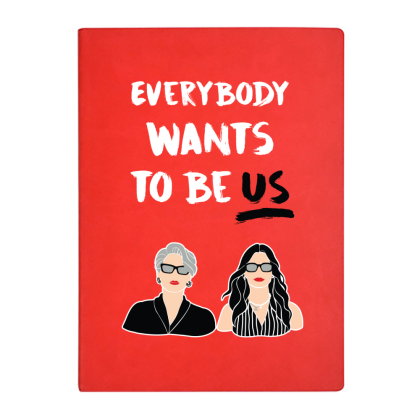 Ежедневник недатированный "Everybody wants to be us", А5, 272 страницы, красный