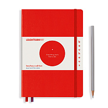 Блокнот "Leuchtturm1917. Bauhaus Edition", А5, 125 листов, точка, красный