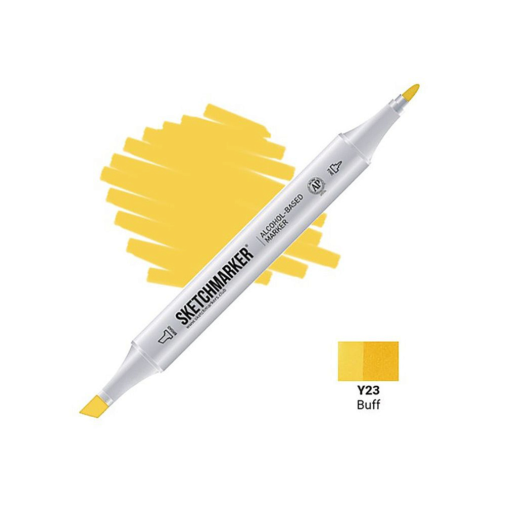 Маркер перманентный двусторонний "Sketchmarker", Y23 кожа буйвола