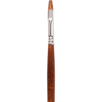 Кисть "Escoda Versatil Brush L/H", синтетика, темно-коричневый, плоская, №8 - 2