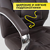 Кресло для руководителя AksHome "Richard new", экокожа, металл, коричневый - 10