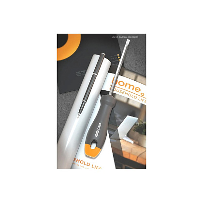 Отвертка Deli HS HT1055C, PH1х100 мм, Soft Touch, оранжевый - 4