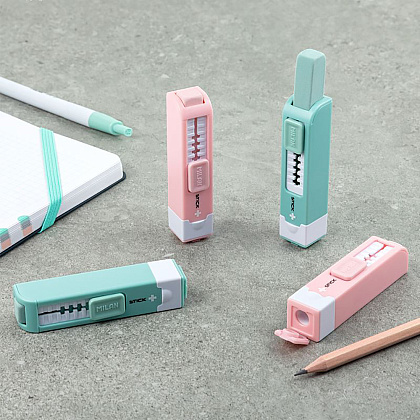 Ластик-точилка Milan "STICK +", розовый - 3