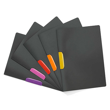 Папка с клипом "Duraswing Color", антрацит, красный клип - 3
