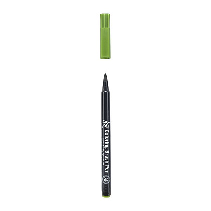 Маркер акварельный "Koi Color Brush", зеленый болотный - 3