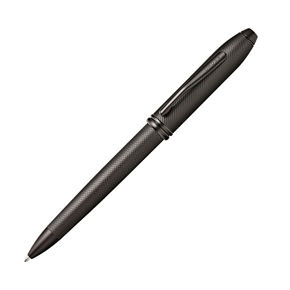 Ручка шариковая Cross "Townsend Black Micro Knurl", 0.7 мм, черный, стерж. черный