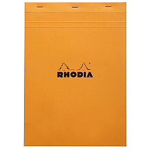 Блокнот "Rhodia", А4, 80 листов, клетка, оранжевый