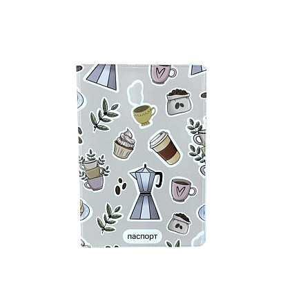 Обложка для паспорта "Coffee", ПВХ